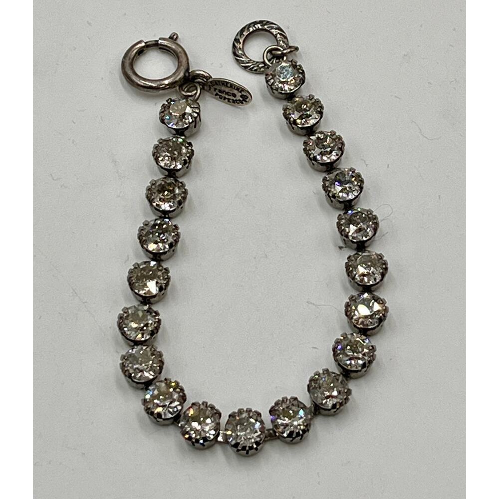 Catherine Popesco La Vie Parisienne Sterling‎ Plated Sparkling Crystal Bracelet - Picture 7 of 7